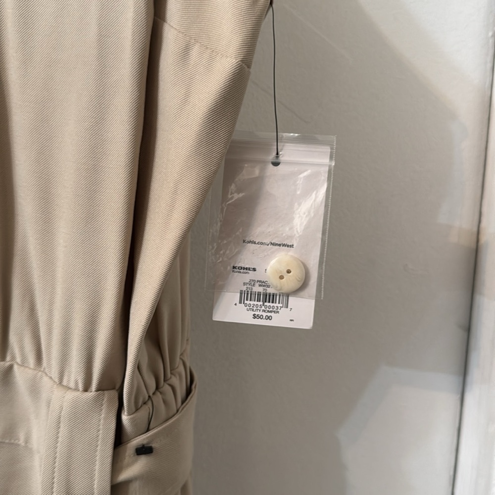 Nine West Utility Romper (Tan) - Picture 3 of 7